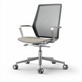 Mesh office chair with adjustable height and ergonomic design in gray