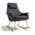 Rocking chair with ergonomic design and fabric upholstery dimensions 80 x 70 x 100cm