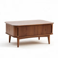 Wooden coffee table with two storage drawers and modern design 120 x 70 x 40cm